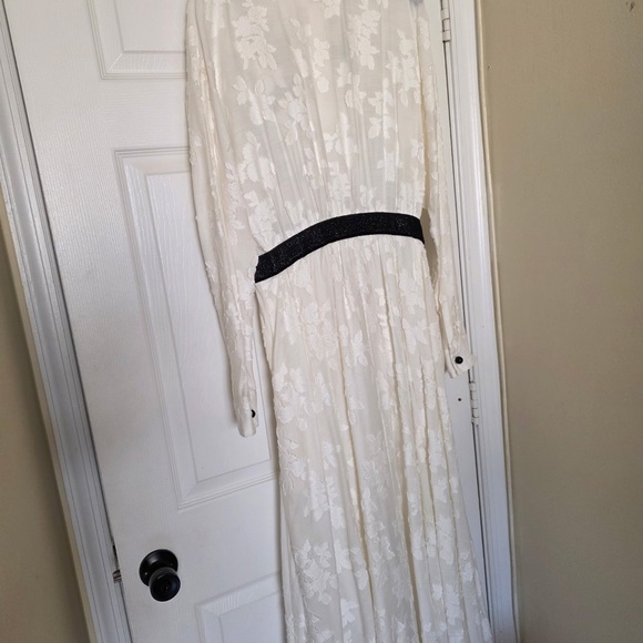 St John Collection XL Floral Shirtdress Fil Coupe Chalk NWT - Picture 12 of 15